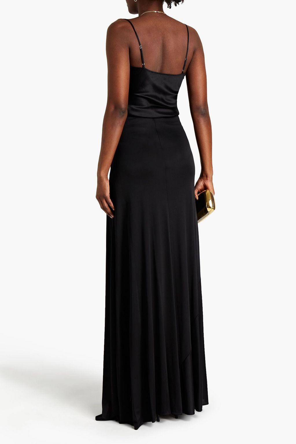 ROBERTO CAVALLI Embellished satin-jersey maxi skirt