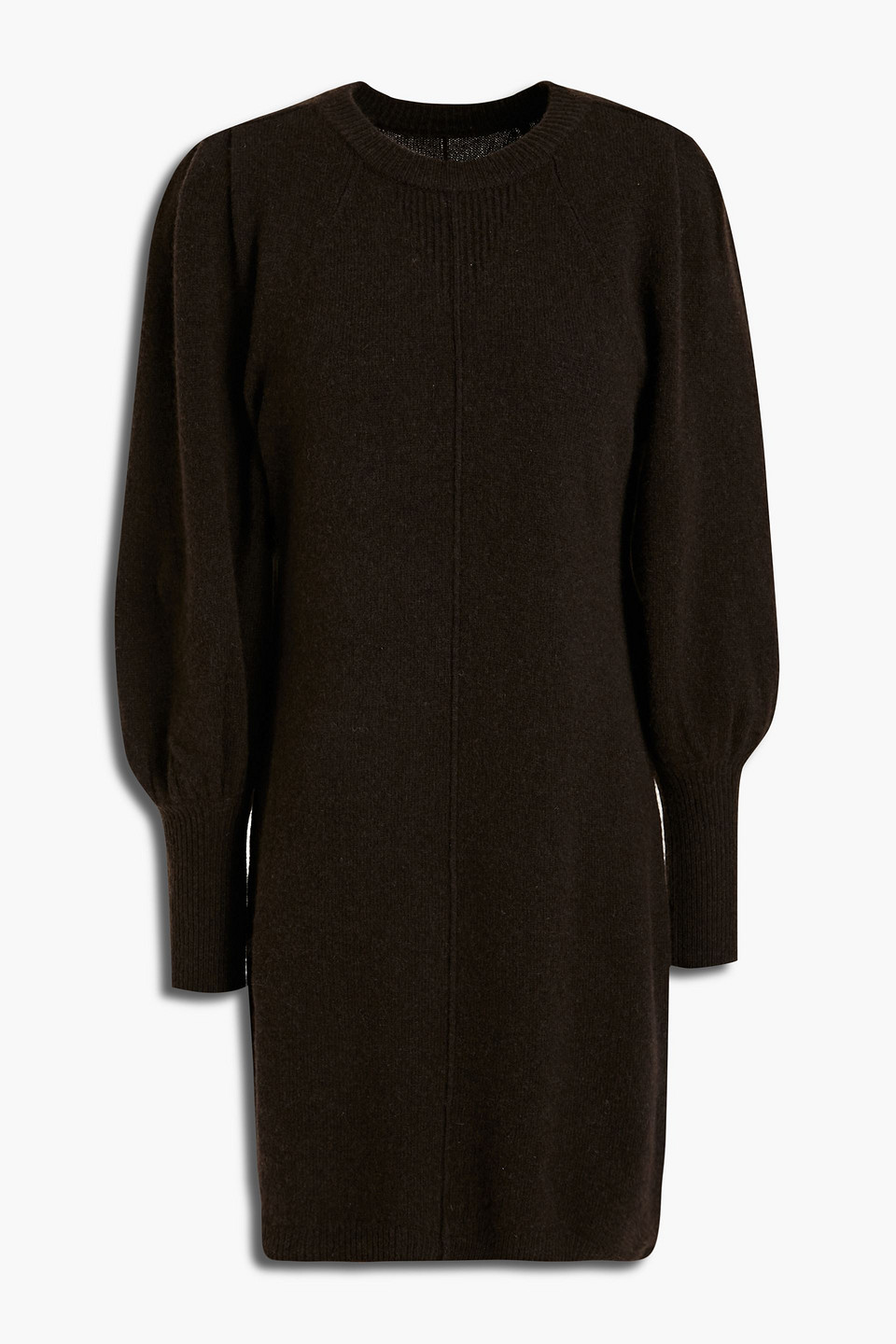ba&sh - nancy wool and yak-blend mini dress - brown - 1