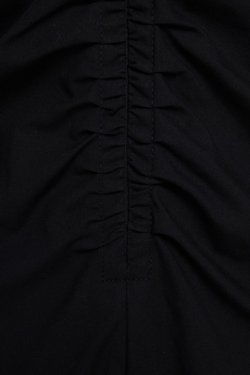 BA&SH ルーシュ入り ストレッチコットン ミニワンピース