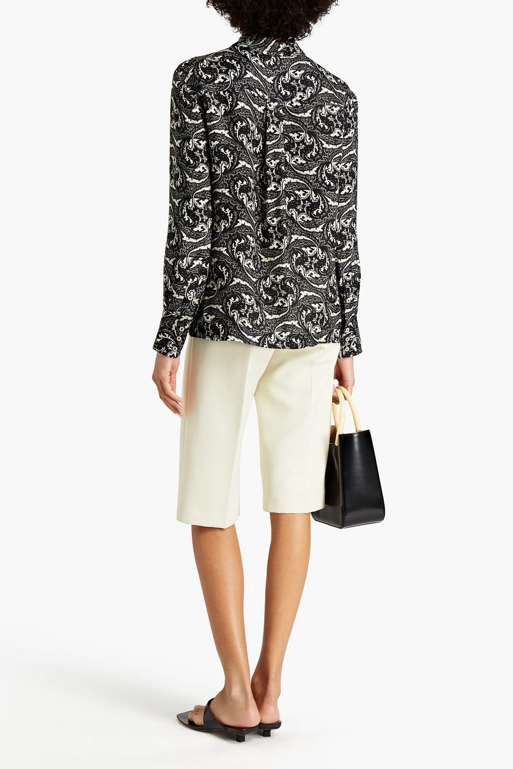 BA&SH Soko paisley-print satin-jacquard shirt