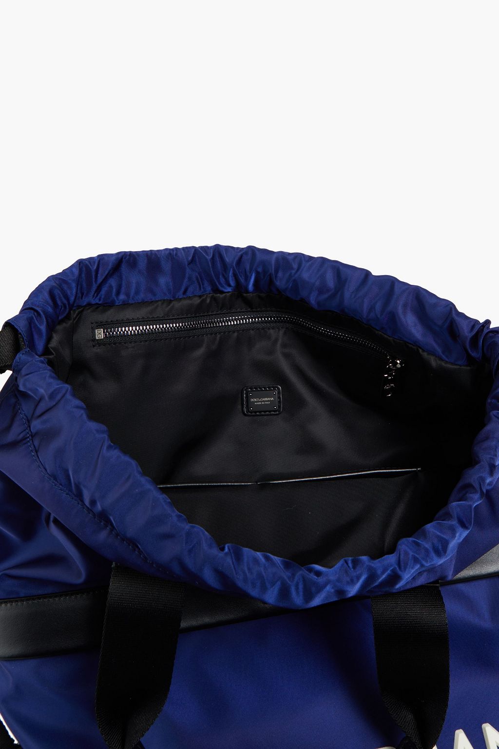 DOLCE&GABBANA Logo-appliquéd satin backpack