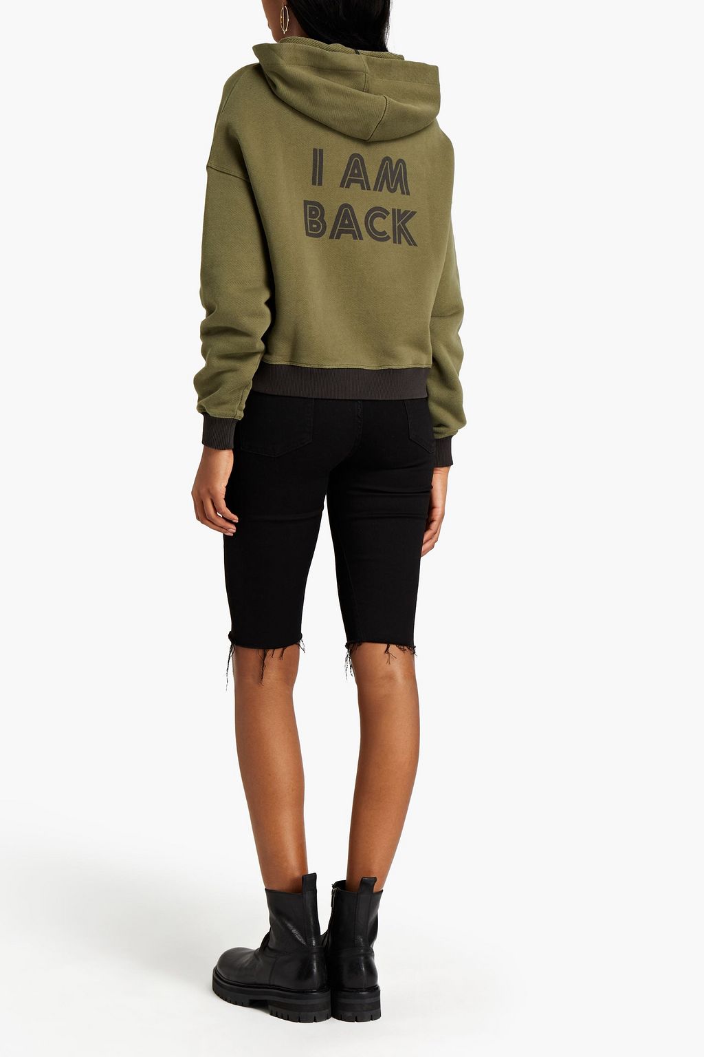 BA&SH Timeo printed French cotton-terry hoodie