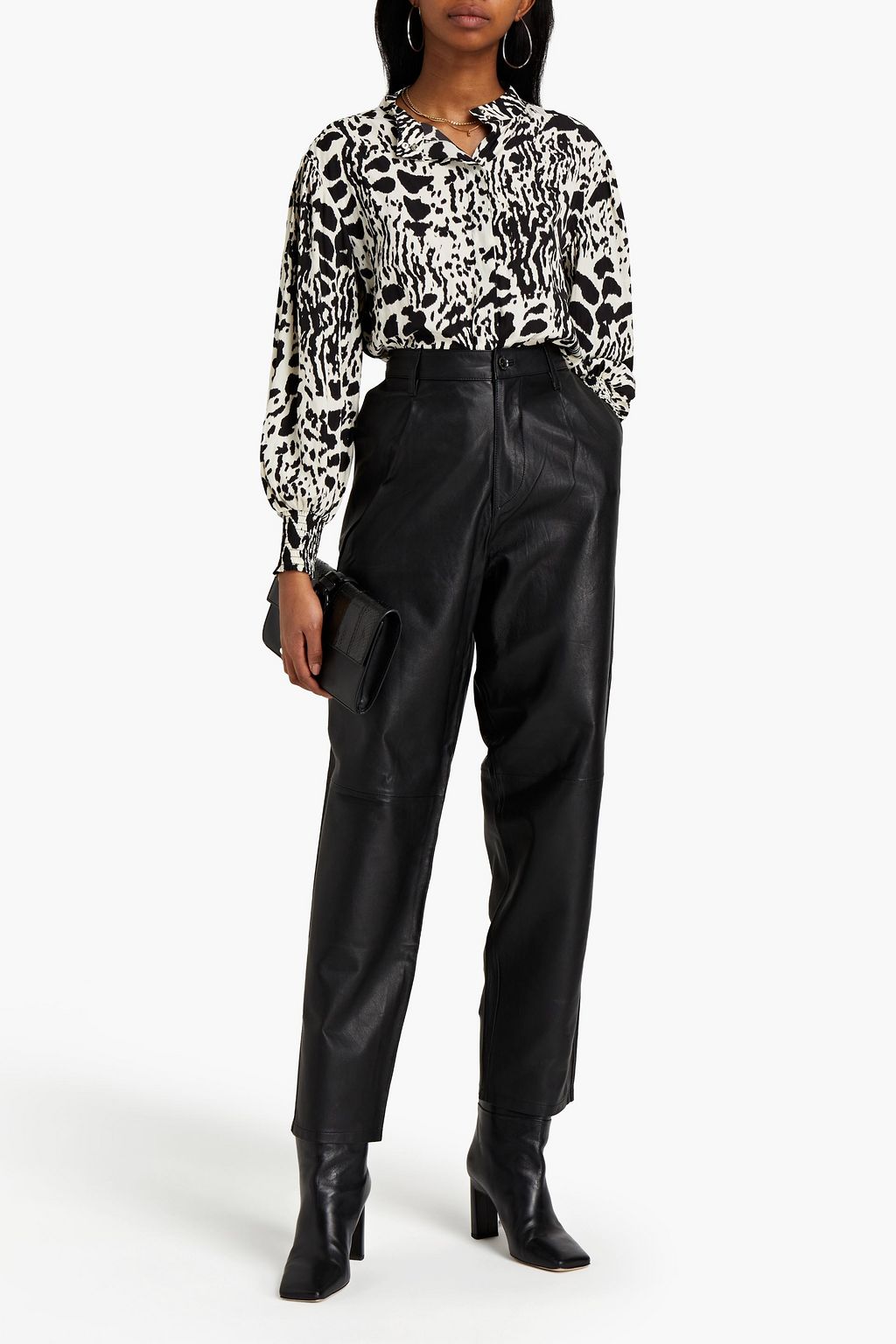 BA&SH Kary leather tapered pants