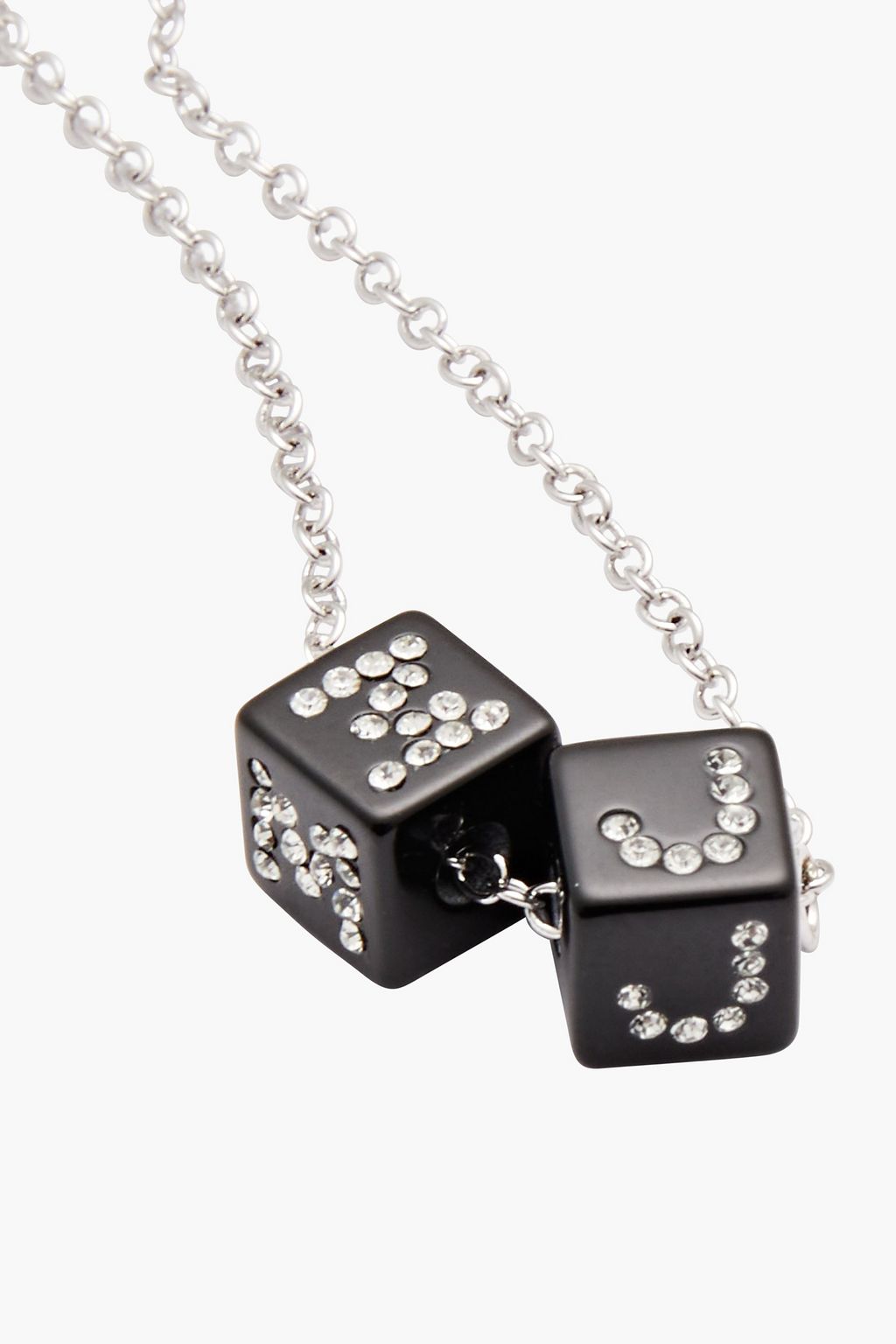 MARC JACOBS Silver-tone, Swarovski crystal and resin bracelet