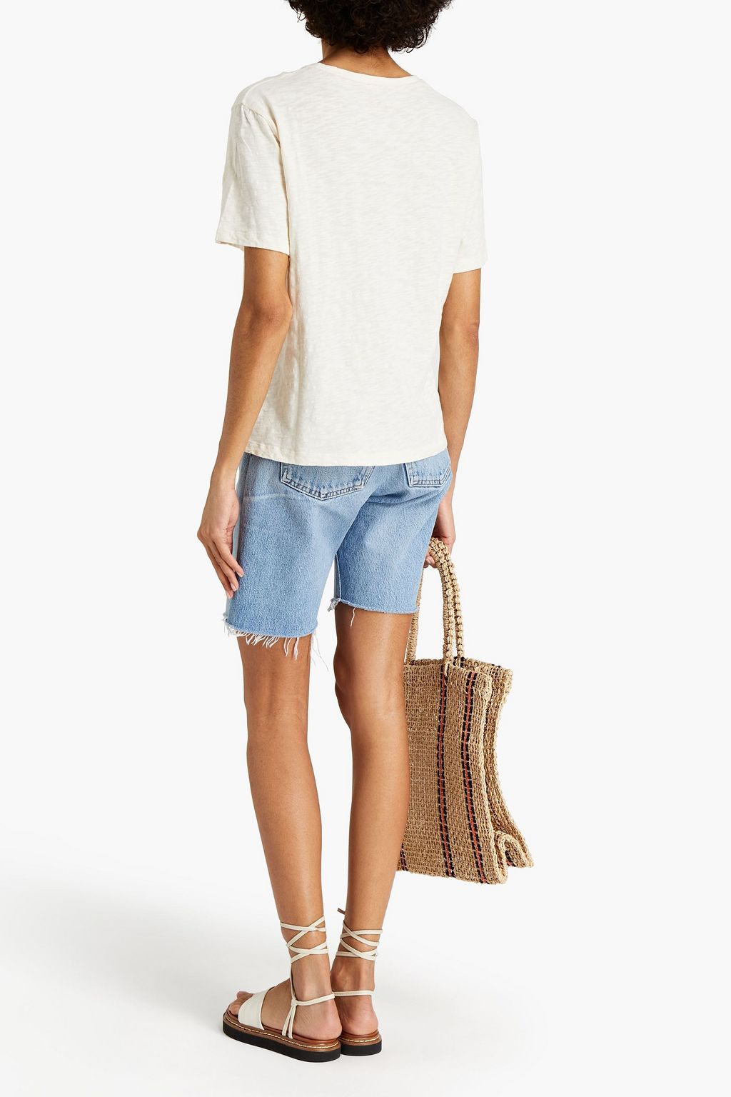 BA&SH Telly slub printed cotton-jersey T-shirt