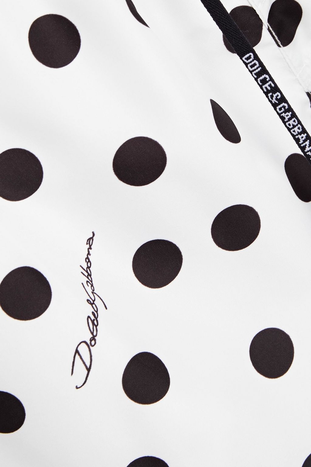 DOLCE&GABBANA BEACHWEAR Short-length polka-dot swim shorts