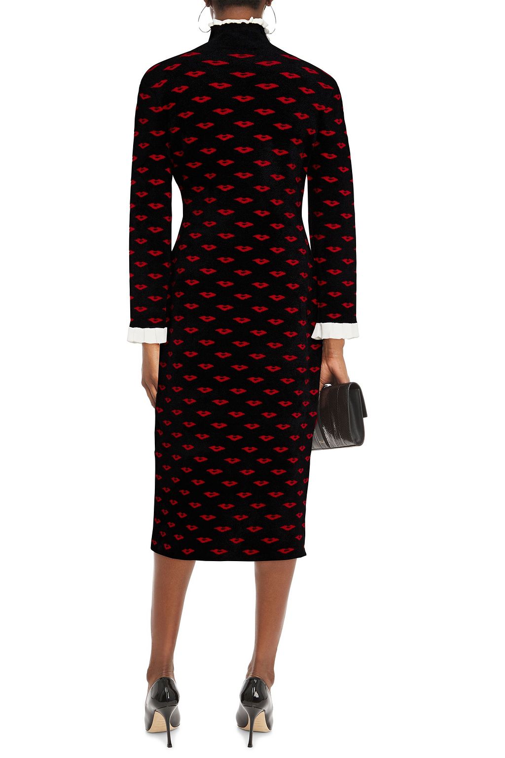 TEMPERLEY LONDON Suzy ruffle-trimmed printed bouclé midi dress