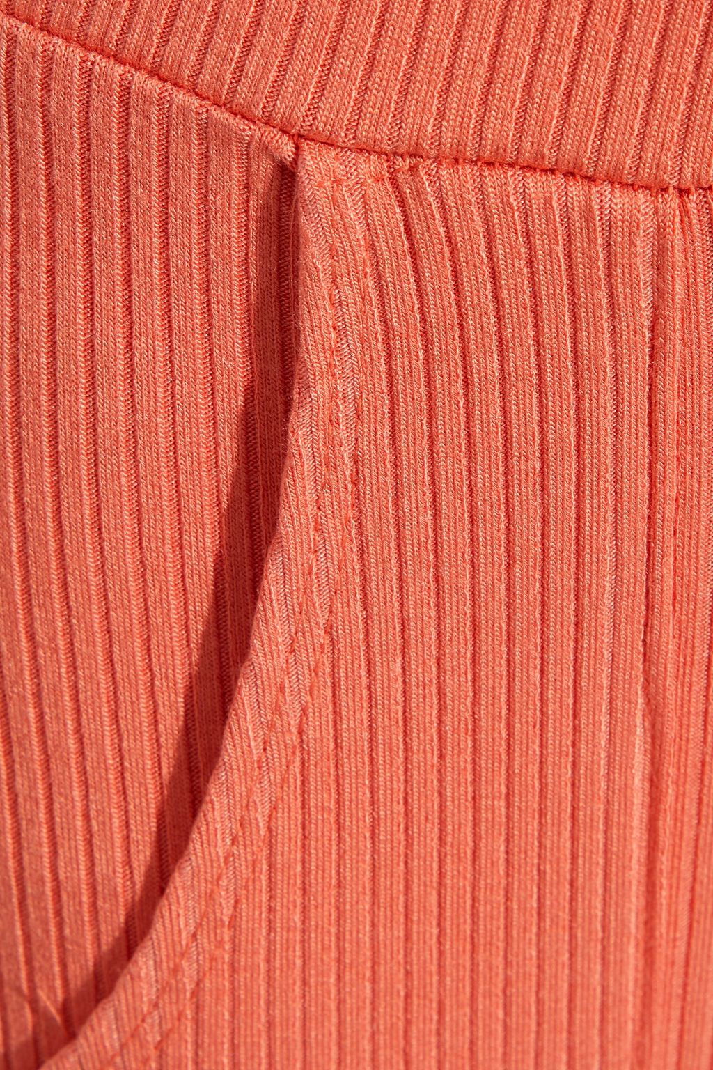 THE RANGE Cropped ribbed stretch-jersey track pants