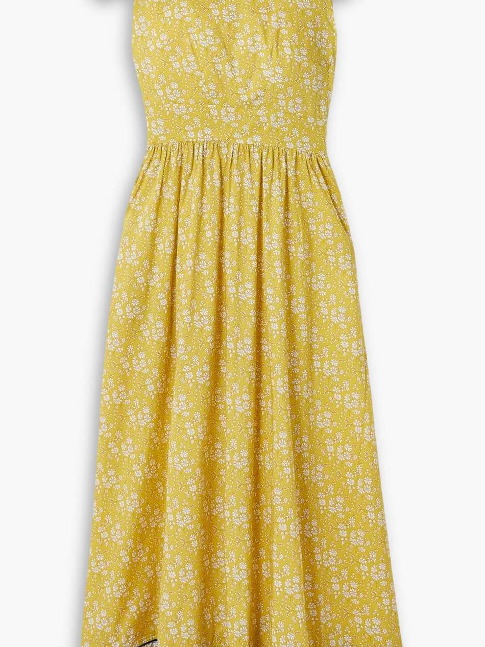 cecelia ruffled floral-print cotton maxi dress