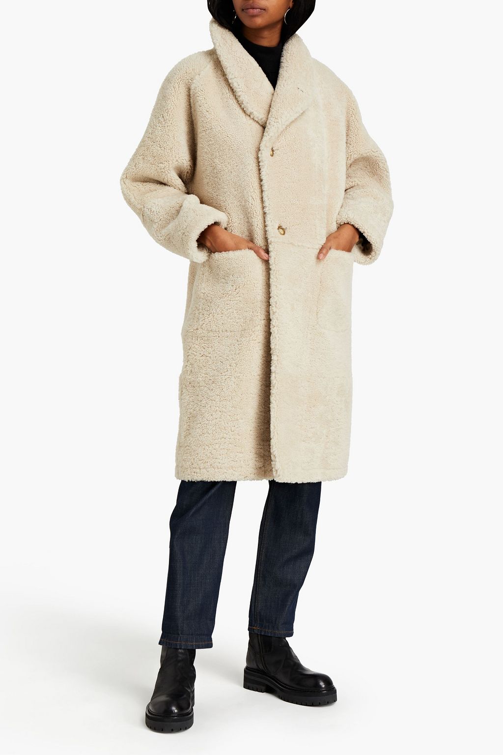 BA&SH Baron shearling coat