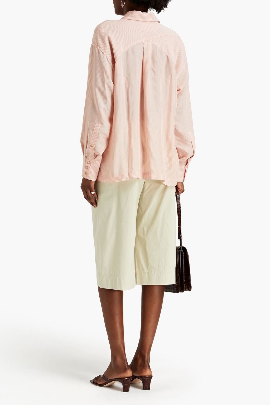 BA&SH Victoire pinstriped voile shirt