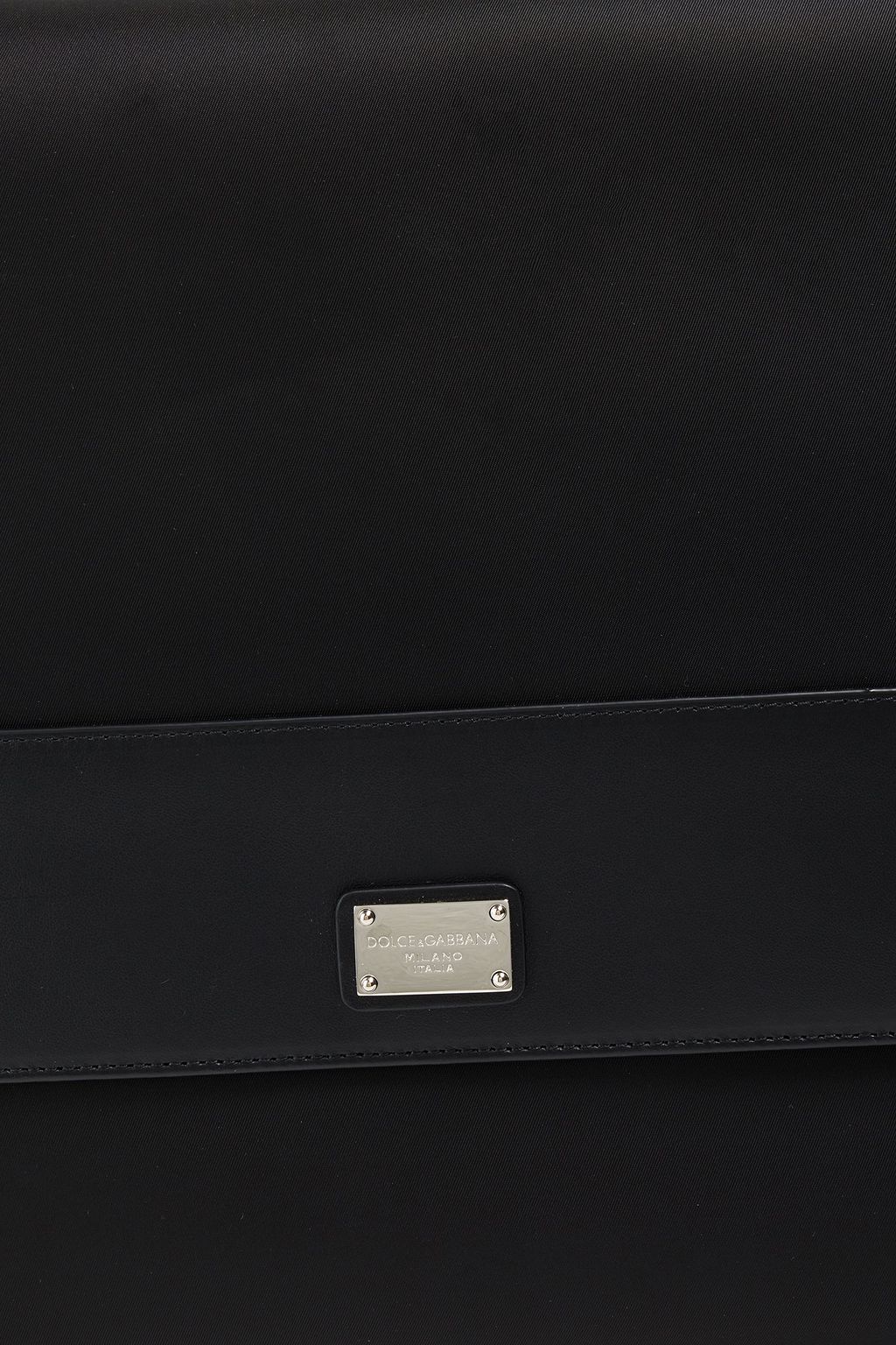 DOLCE&GABBANA Leather-trimmed shell messenger bag