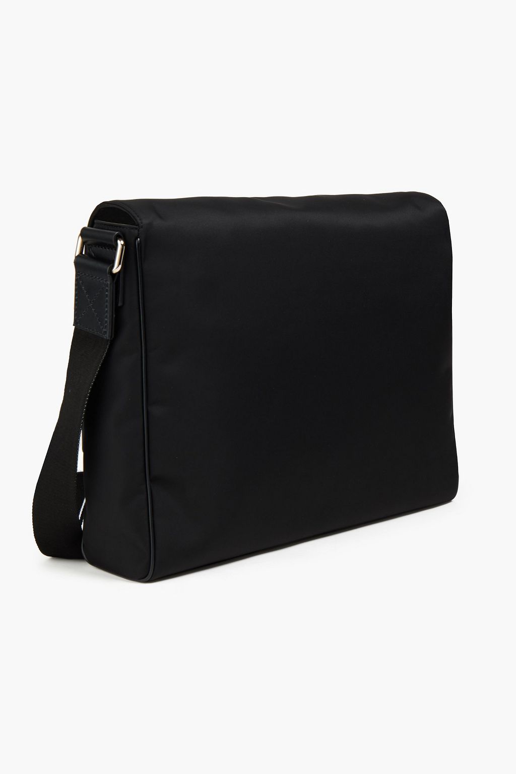 DOLCE&GABBANA Leather-trimmed shell messenger bag