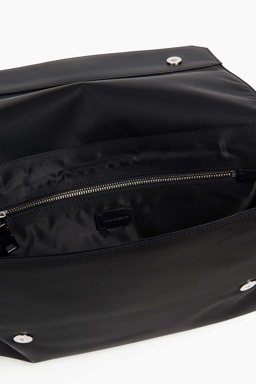 DOLCE&GABBANA Leather-trimmed shell messenger bag