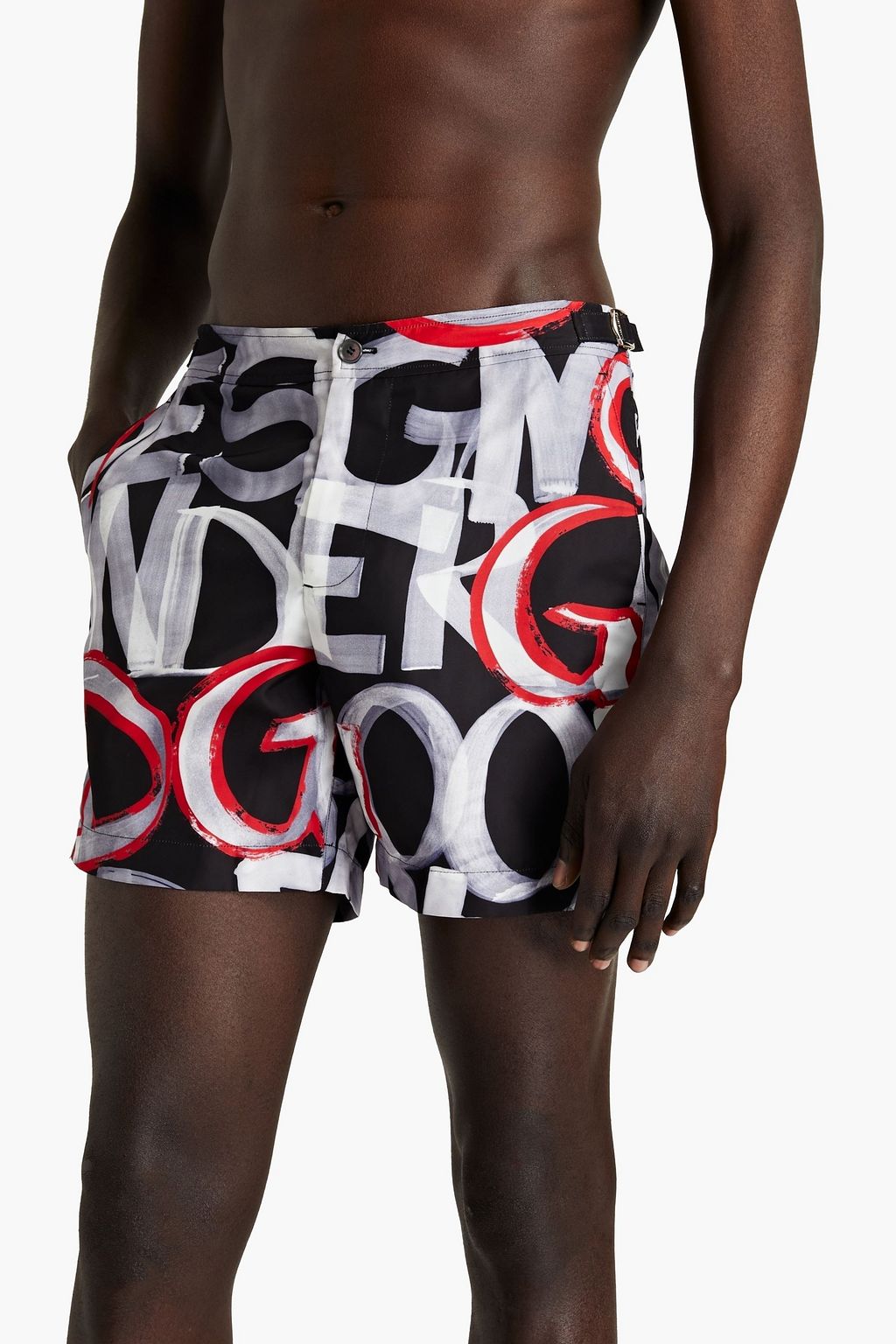 DOLCE&GABBANA Mid-length printed swim shorts