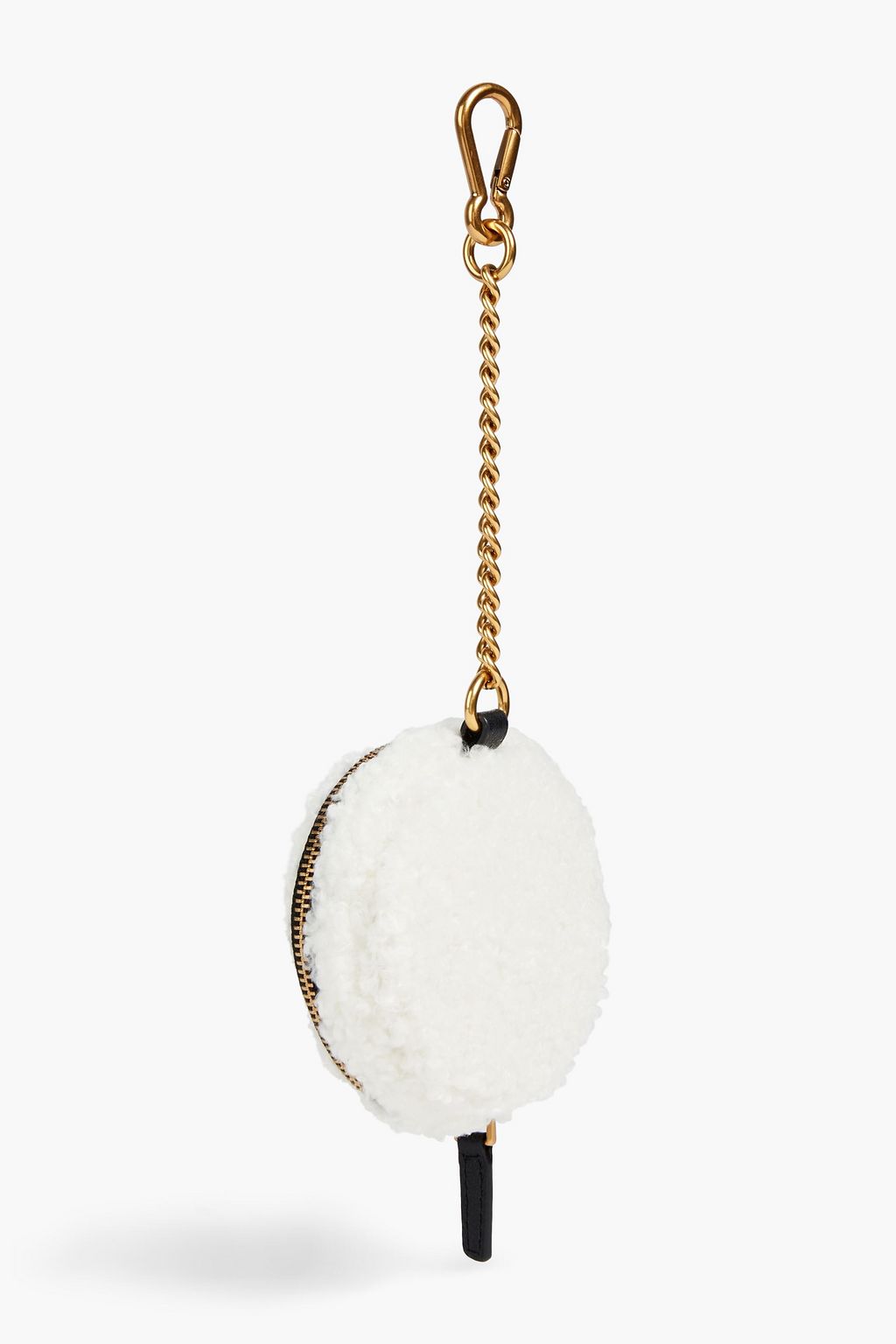 MARC JACOBS Faux leather-trimmed appliquéd bouclé coin purse