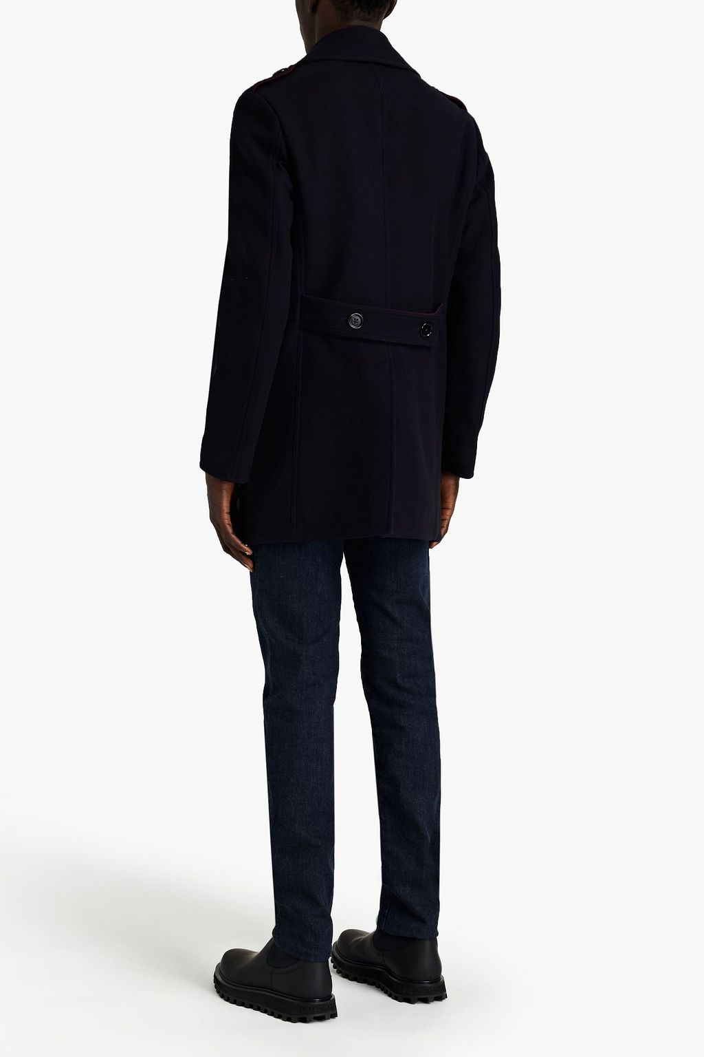 DOLCE&GABBANA Double-breasted brushed wool-blend felt coat