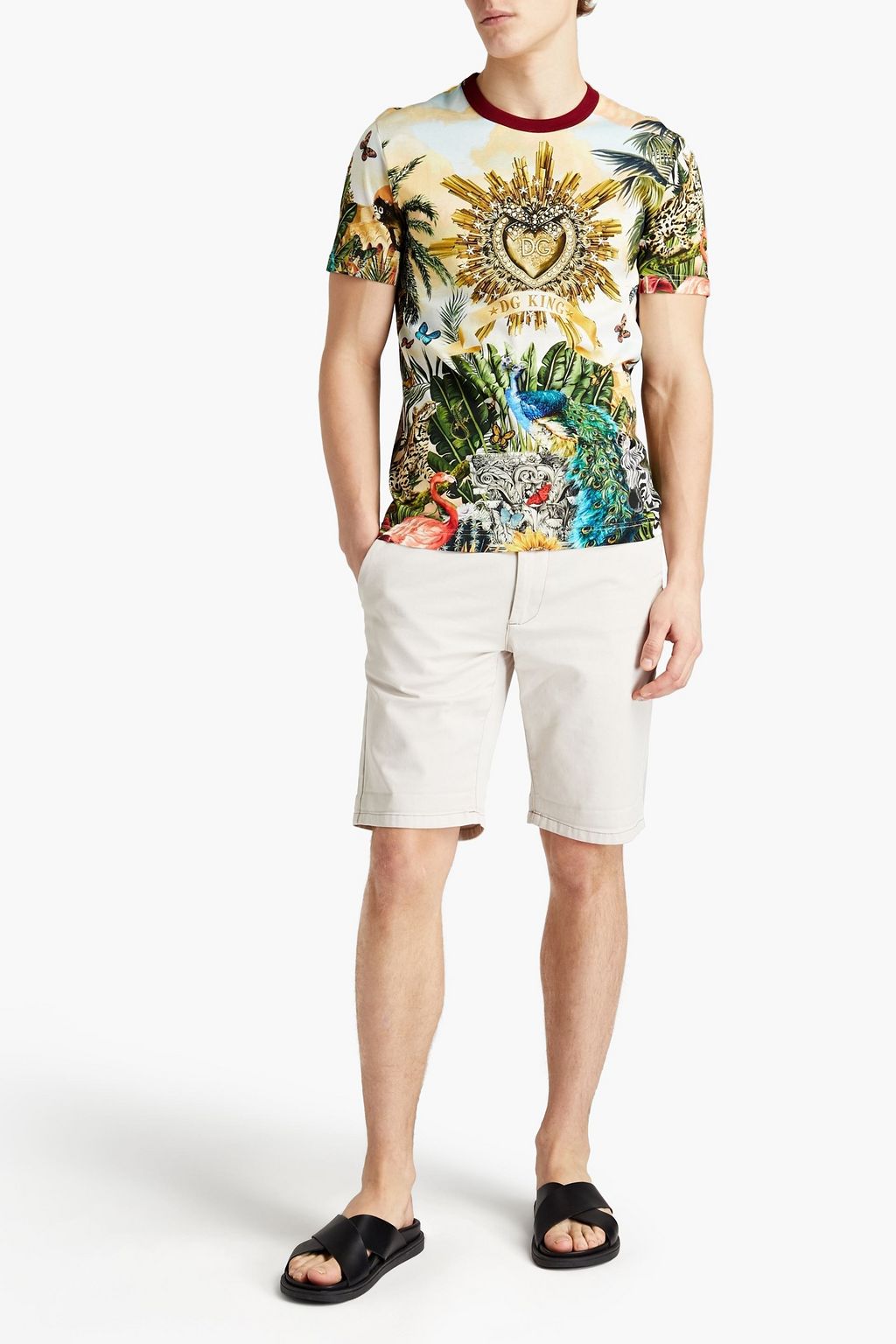 DOLCE&GABBANA Printed cotton-jersey T-shirt