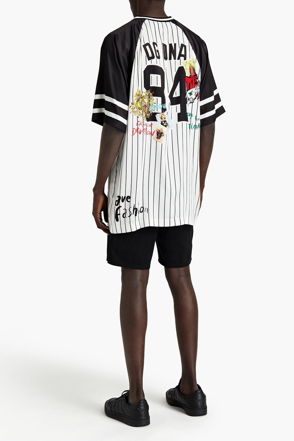 DOLCE&GABBANA Printed satin T-shirt