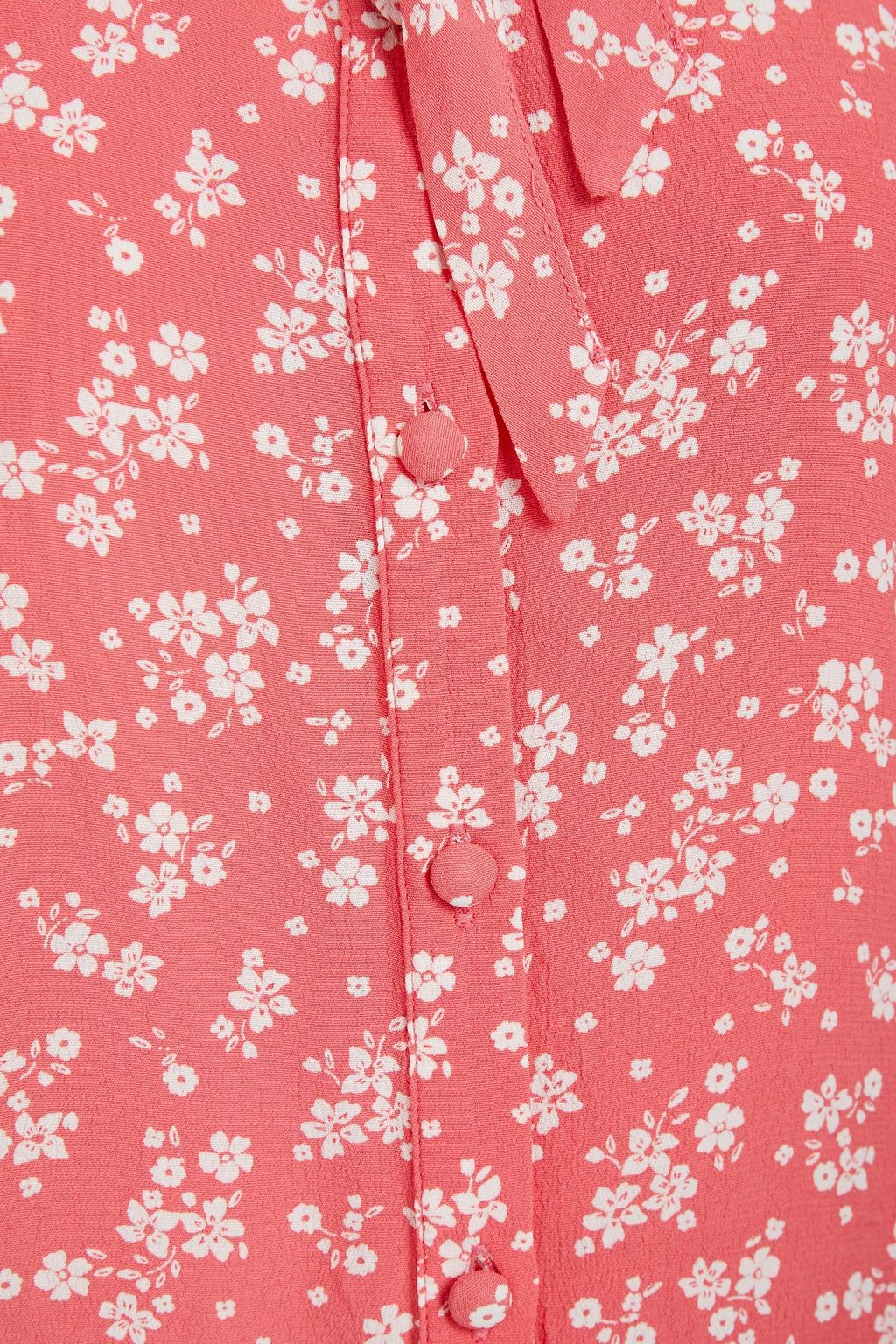 GHOST LONDON Scarlett pussy-bow floral-print crepe de chine blouse