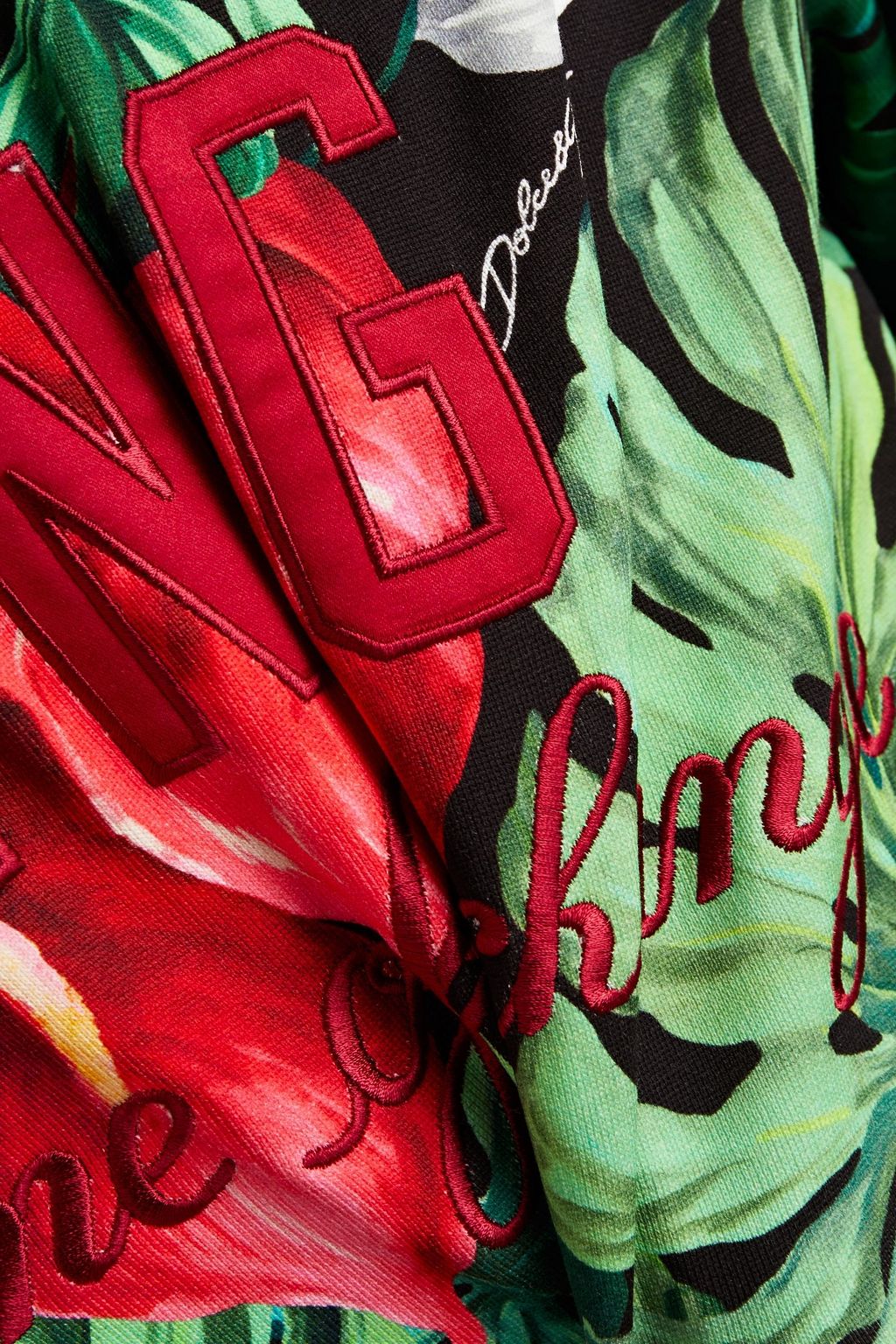 DOLCE&GABBANA Floral-print French cotton-terry sweatshirt