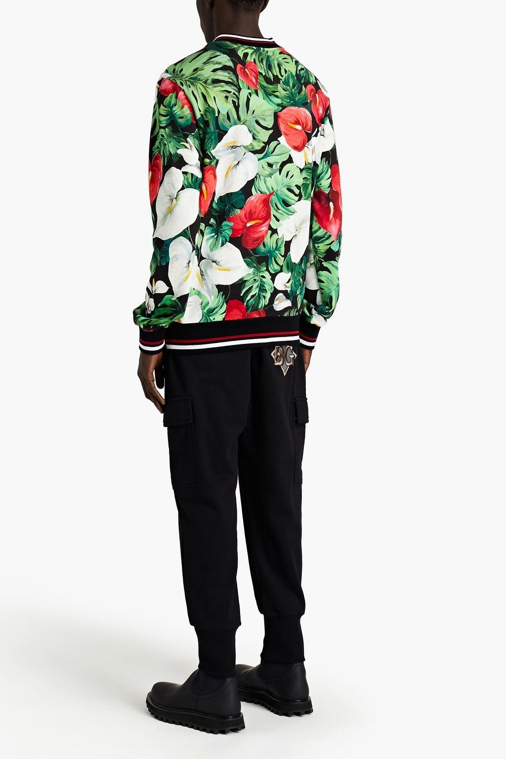 DOLCE&GABBANA Floral-print French cotton-terry sweatshirt