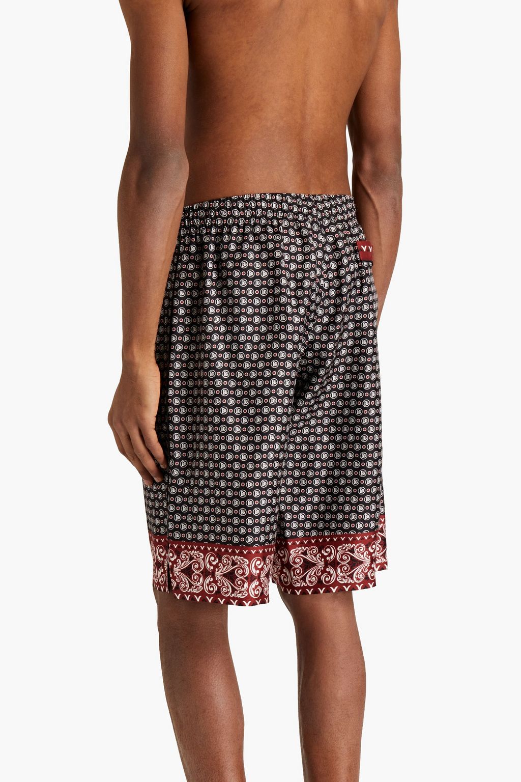 DOLCE&GABBANA Printed silk-twill pajama shorts