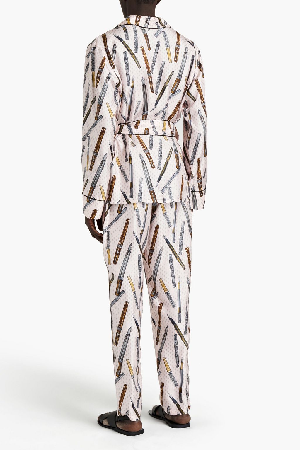 DOLCE & GABBANA Printed silk-twill pajama shirt