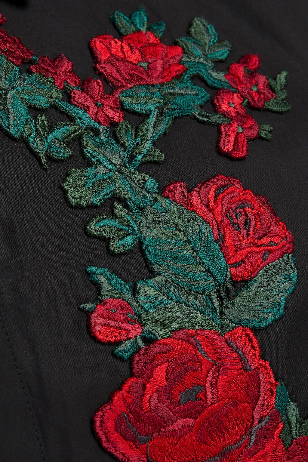 DOLCE & GABBANA Embroidered cotton-poplin shirt
