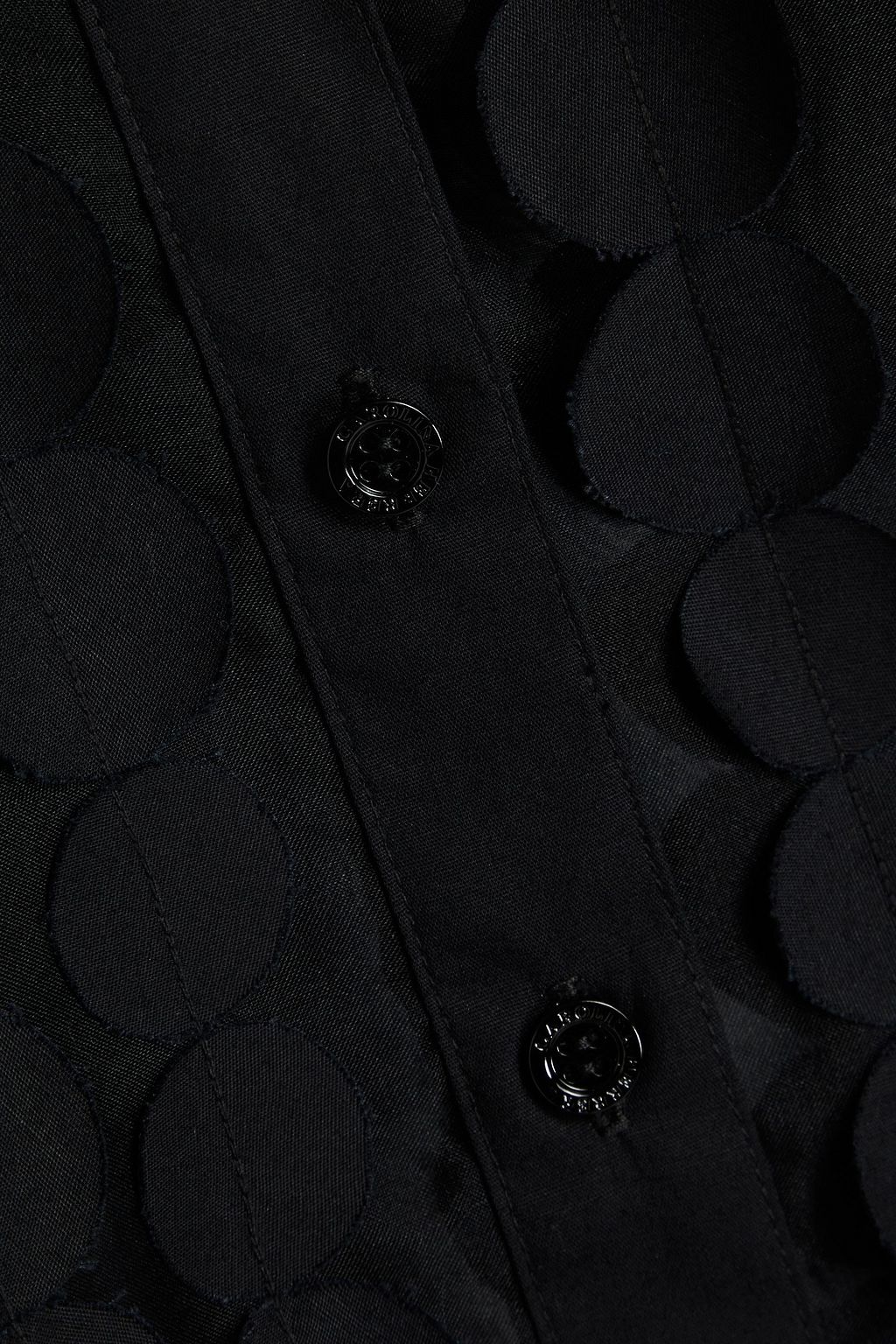 CAROLINA HERRERA Cropped woven-paneled appliquéd silk-organza shirt