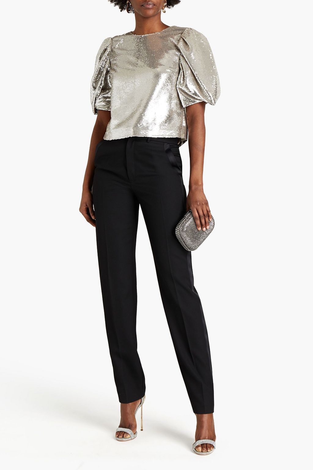 CAROLINA HERRERA Sequined mesh blouse