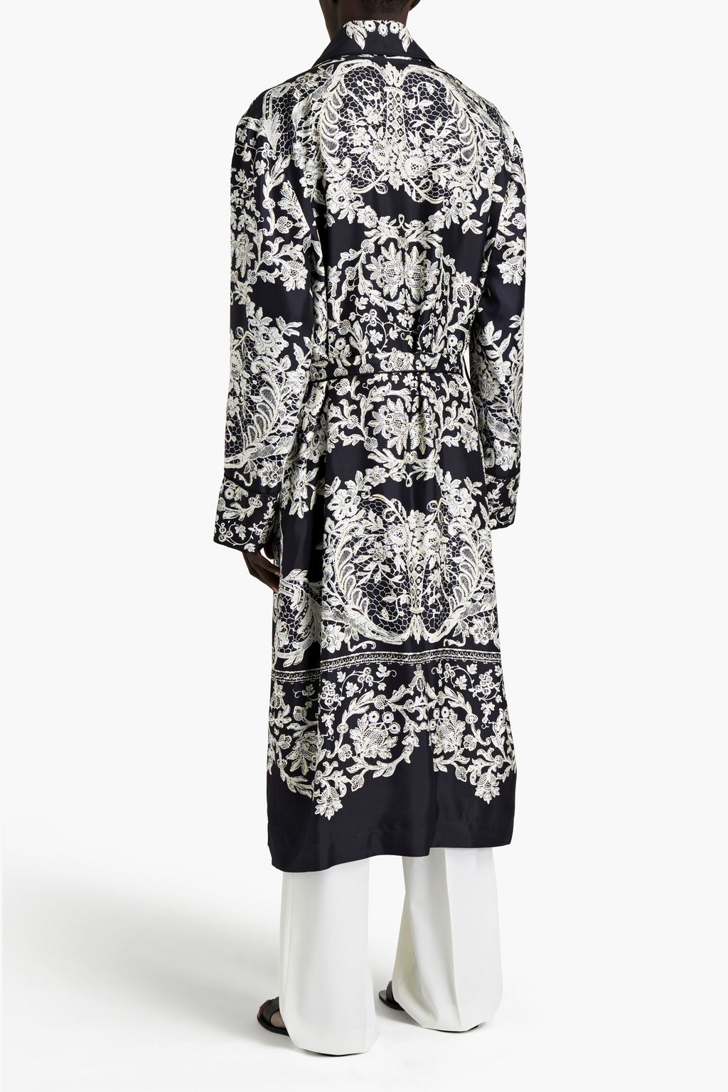 DOLCE&GABBANA Floral-print silk-twill robe