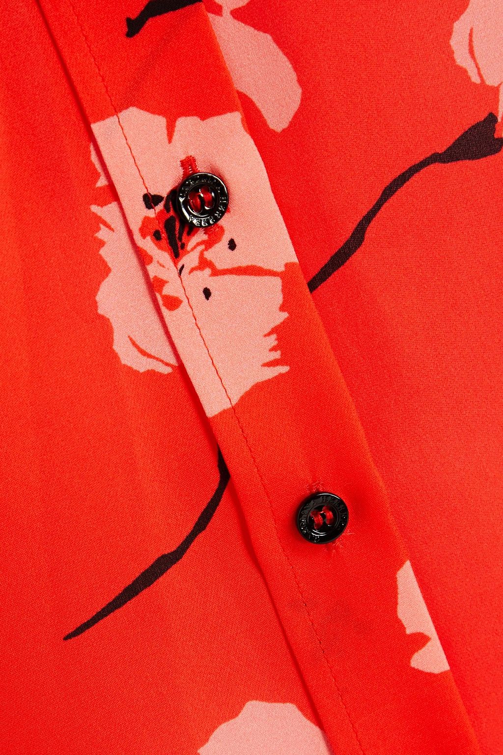 CAROLINA HERRERA Floral-print silk-crepe shirt