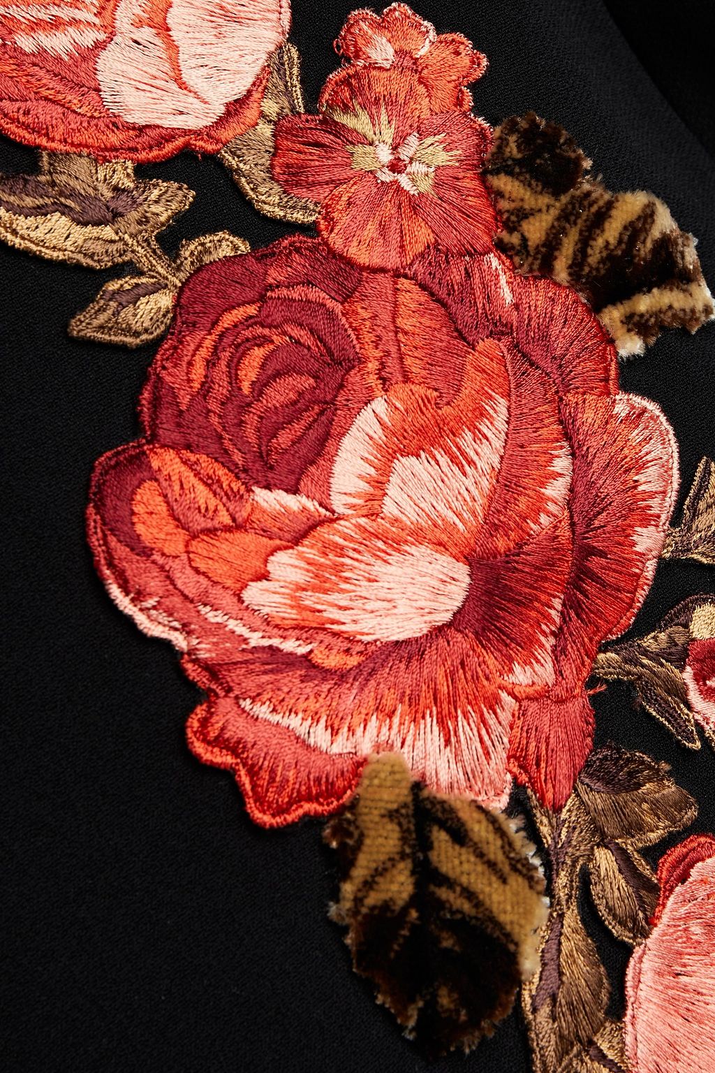 DOLCE & GABBANA Embroidered stretch-crepe bomber jacket