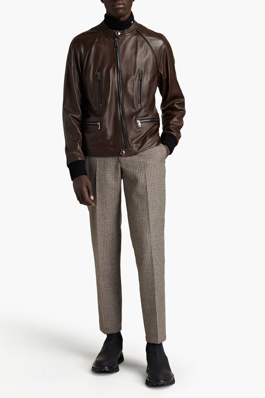DOLCE&GABBANA Leather biker jacket