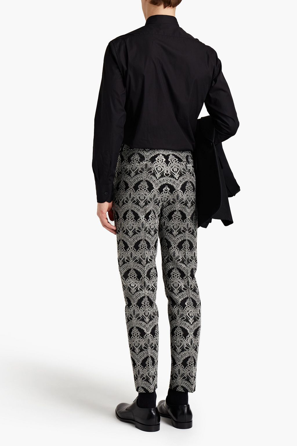 DOLCE&GABBANA Slim-fit jacquard pants