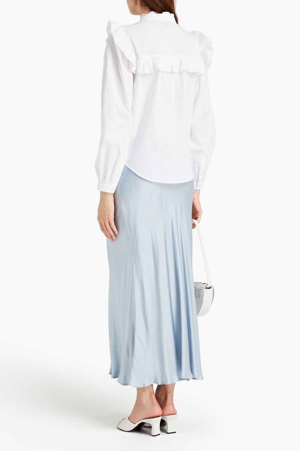 GHOST LONDON Caro satin-crepe maxi skirt
