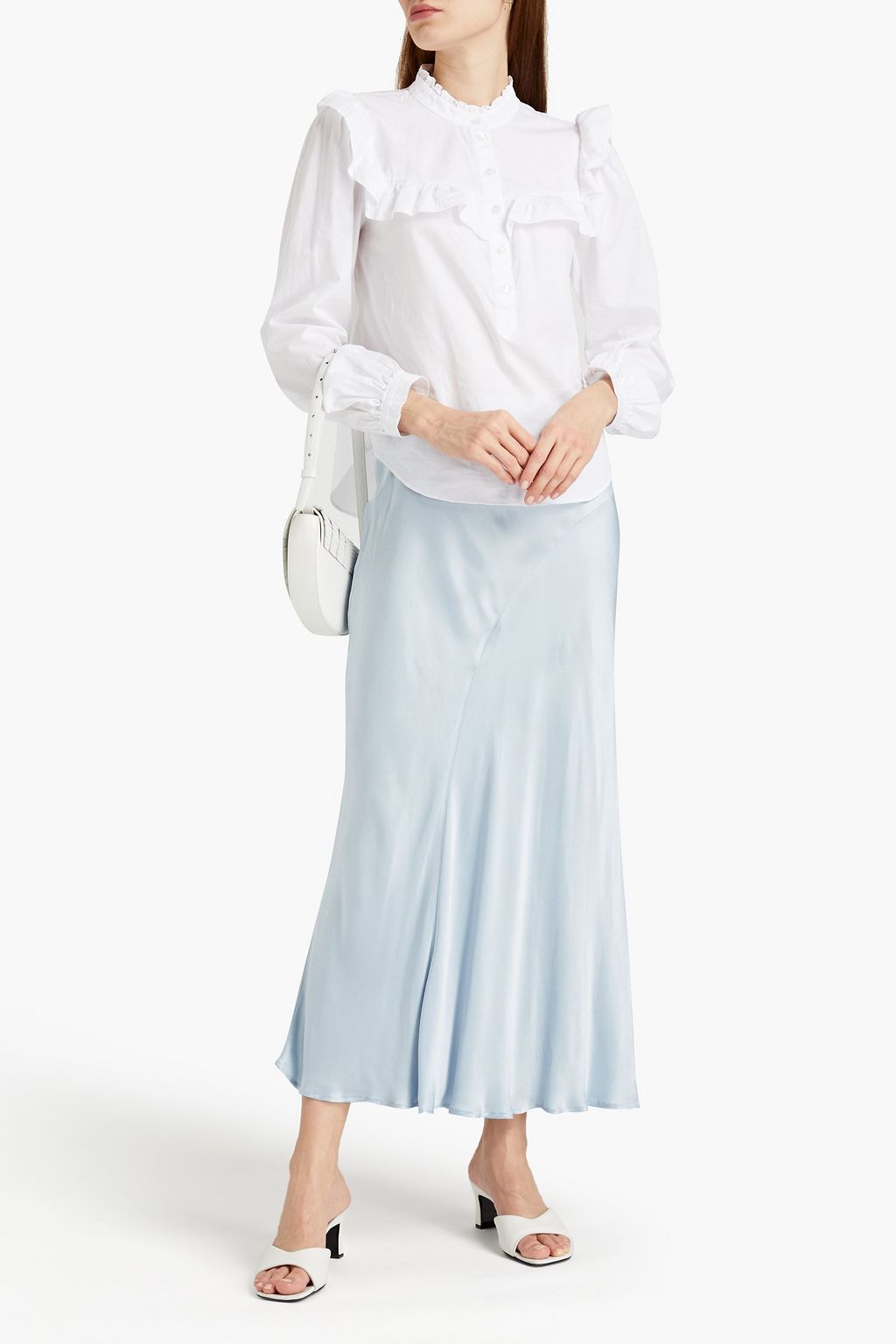 GHOST LONDON Caro satin-crepe maxi skirt