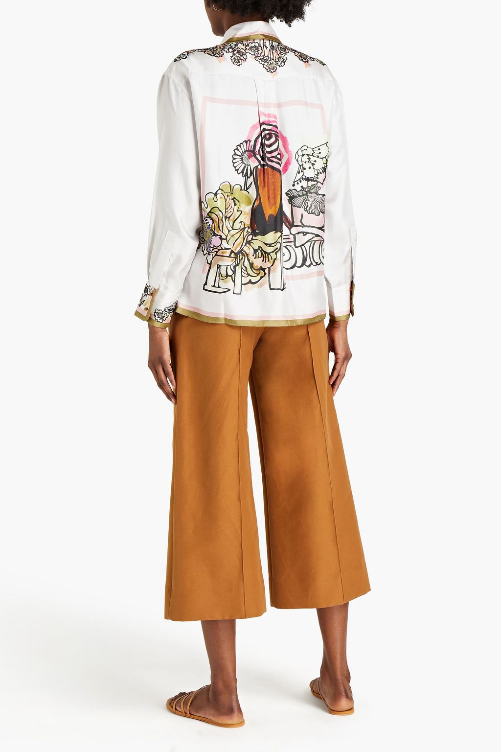 ZIMMERMANN Botanica pussy-bow floral-print silk-twill shirt