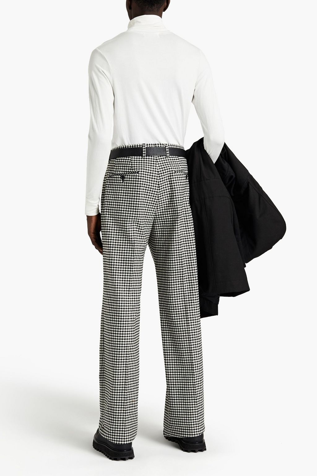 DOLCE&GABBANA Gingham jacquard pants
