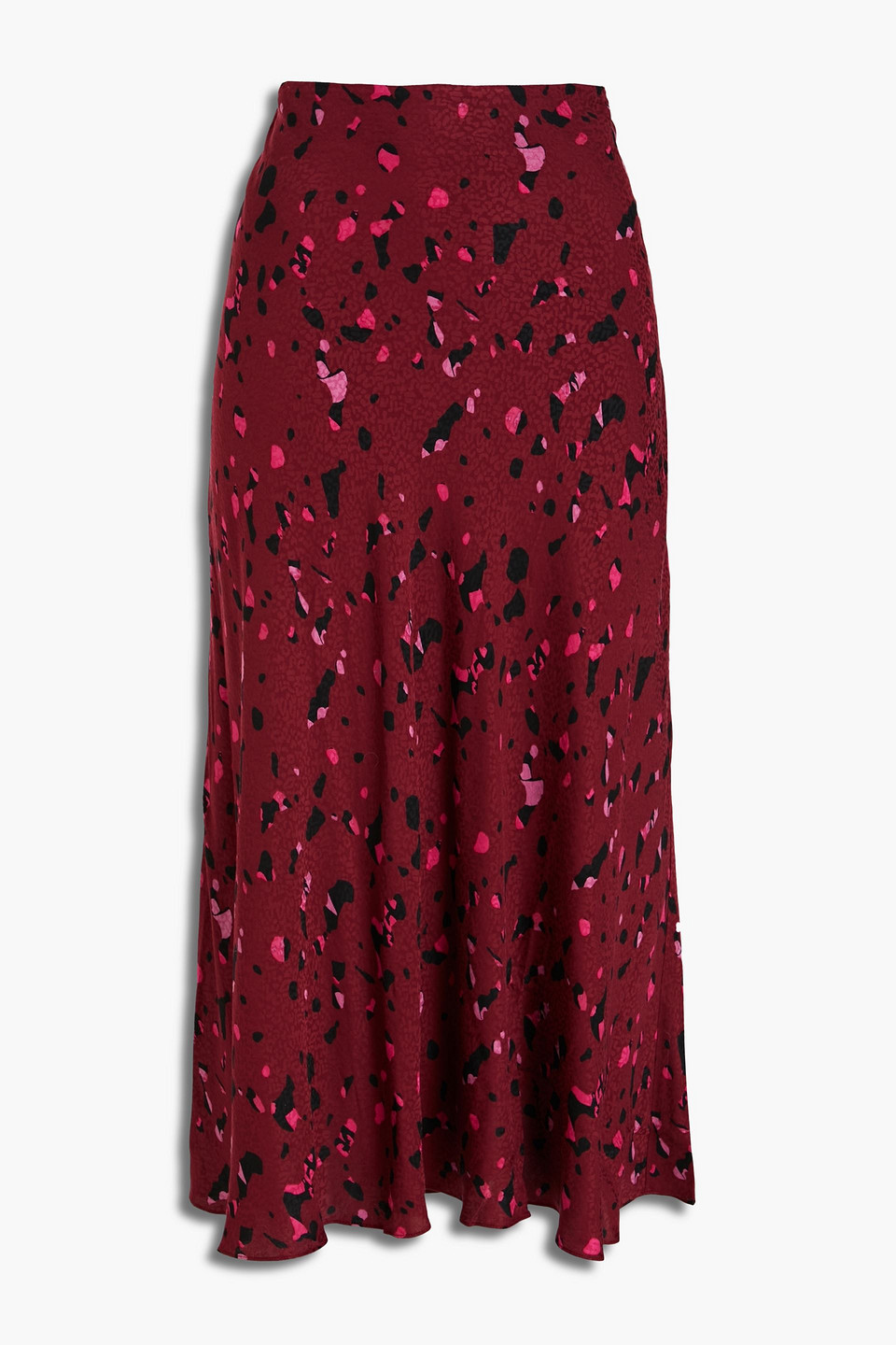 Ba&sh - Tomy printed satin-jacquard midi skirt