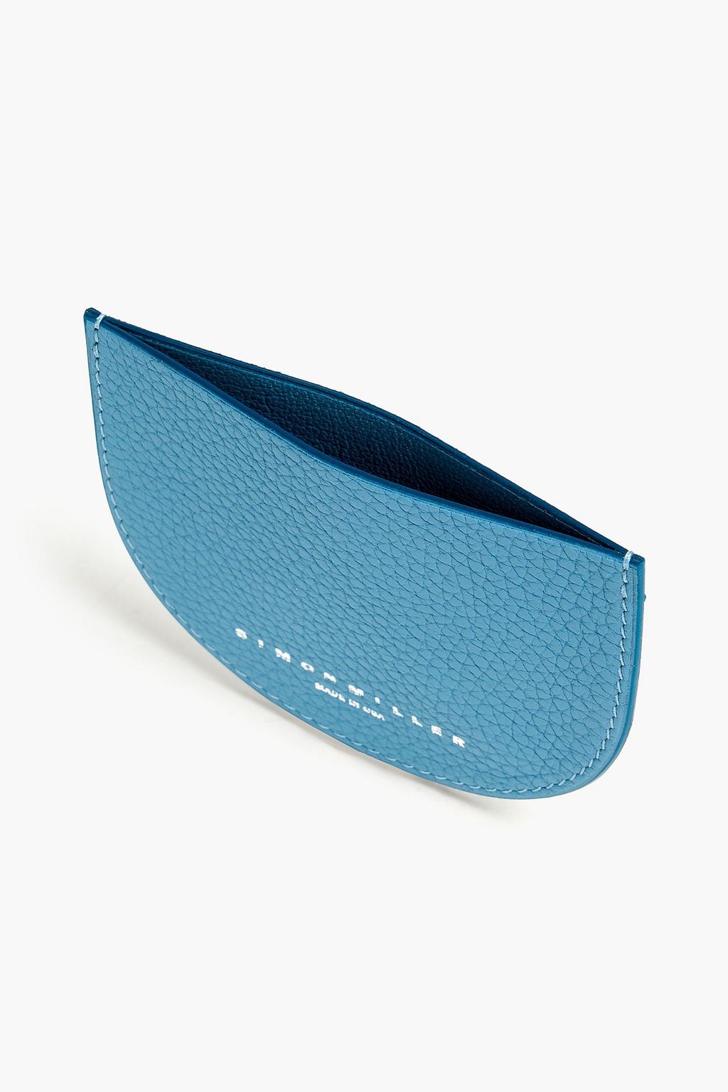 SIMON MILLER Pebbled-leather cardholder