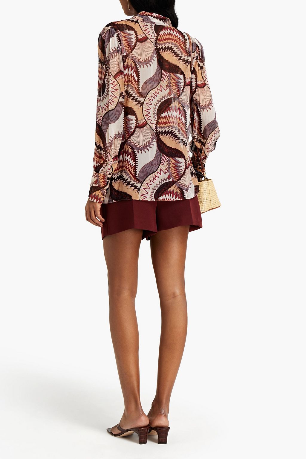 BA&SH Tevy printed crepon shirt