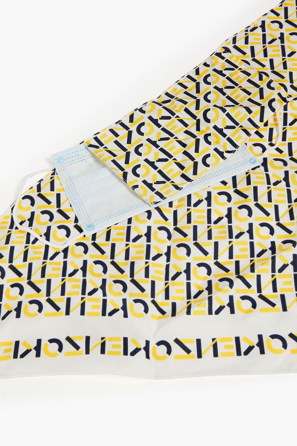 KENZO Logo-print silk-twill bandana