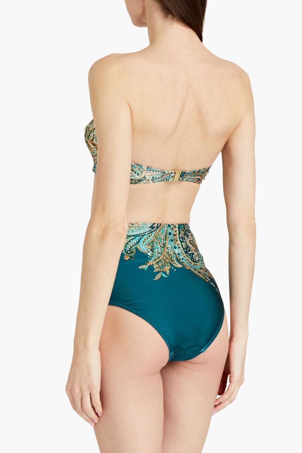 ZIMMERMANN Printed bandeau bikini top