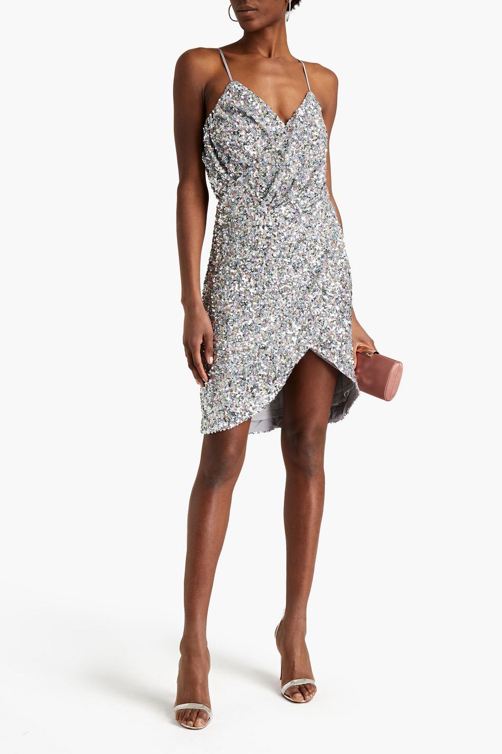 ONE33 SOCIAL Sequined stretch-jersey mini dress