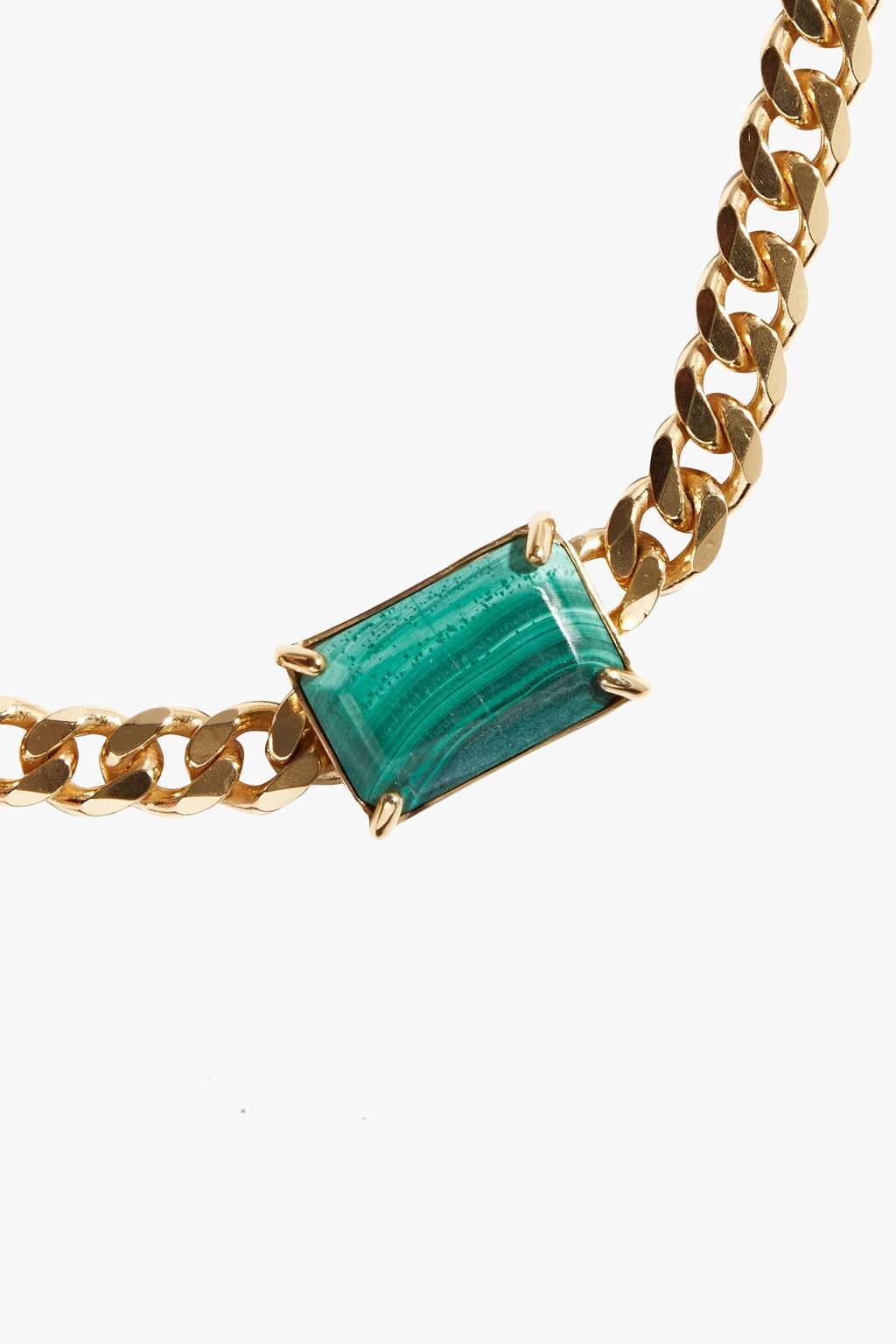 CORNELIA WEBB Gold-plated malachite necklace