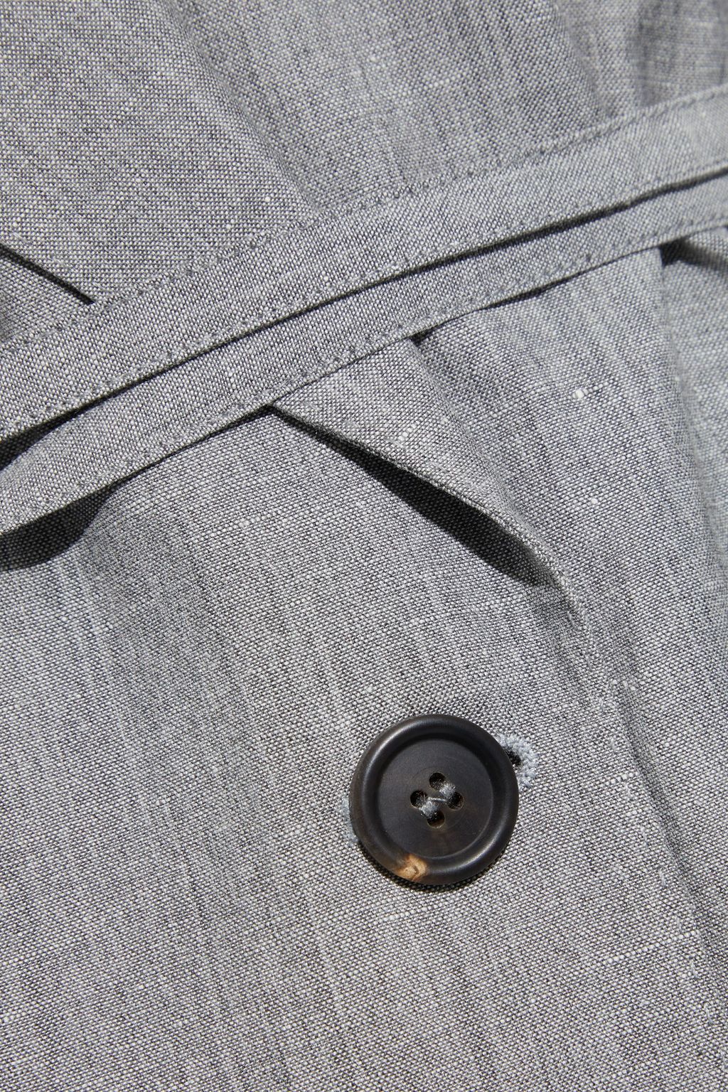 BRUNELLO CUCINELLI Belted slub wool and silk-blend blazer