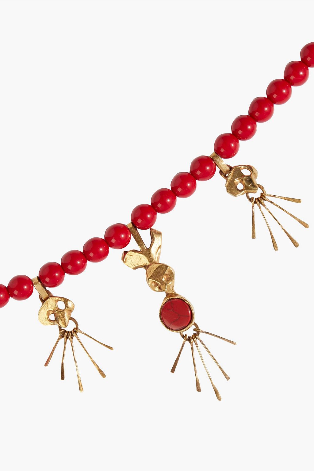 VALENTINO GARAVANI Gold-tone, bead and stone necklace