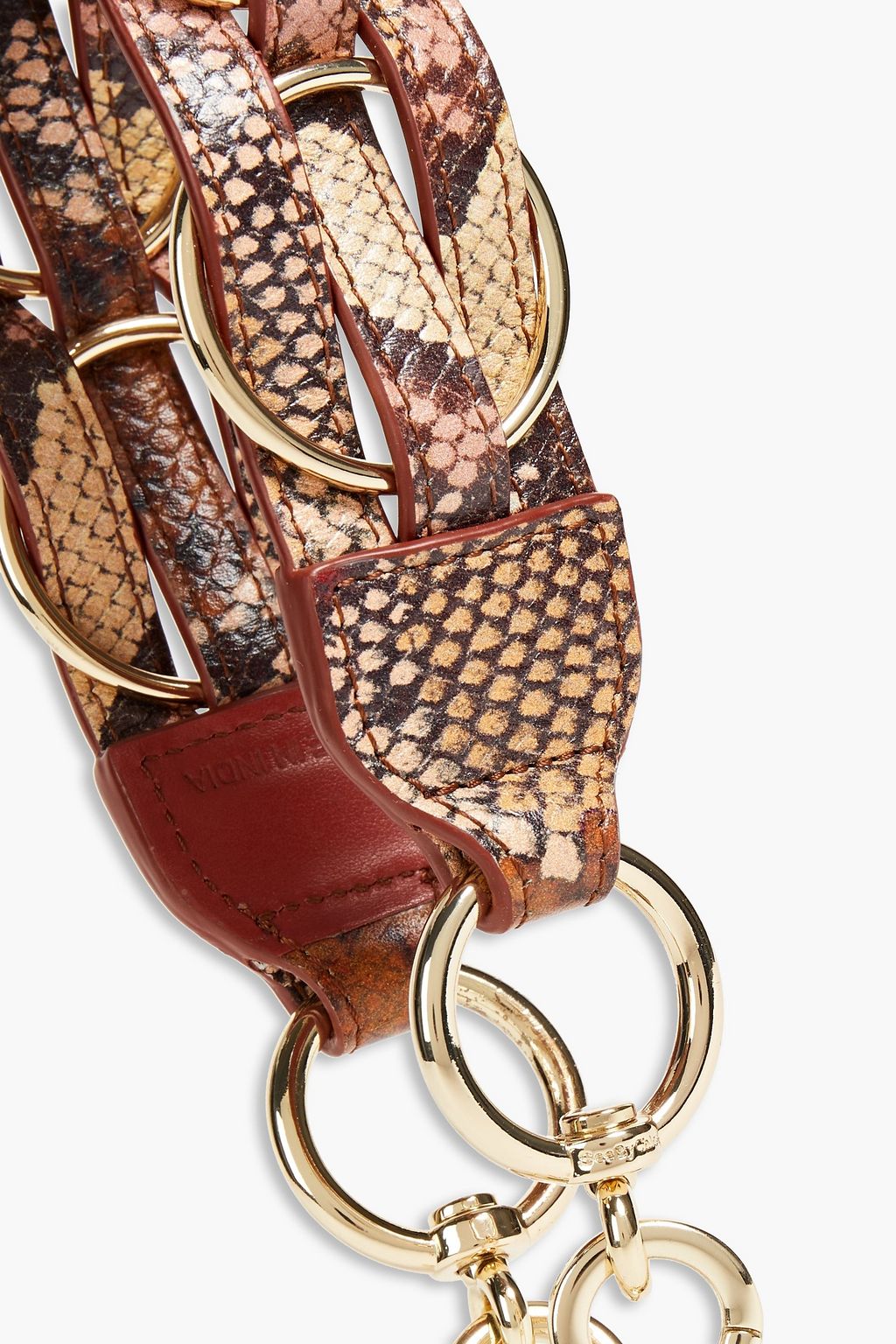 SEE BY CHLOÉ Snake-effect leather bag strap